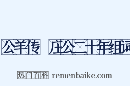 公羊传·庄公二十年组词是什么意思的图片